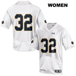 Notre Dame Fighting Irish Women's Patrick Pelini #32 White Under Armour No Name Authentic Stitched College NCAA Football Jersey OTY1399HM